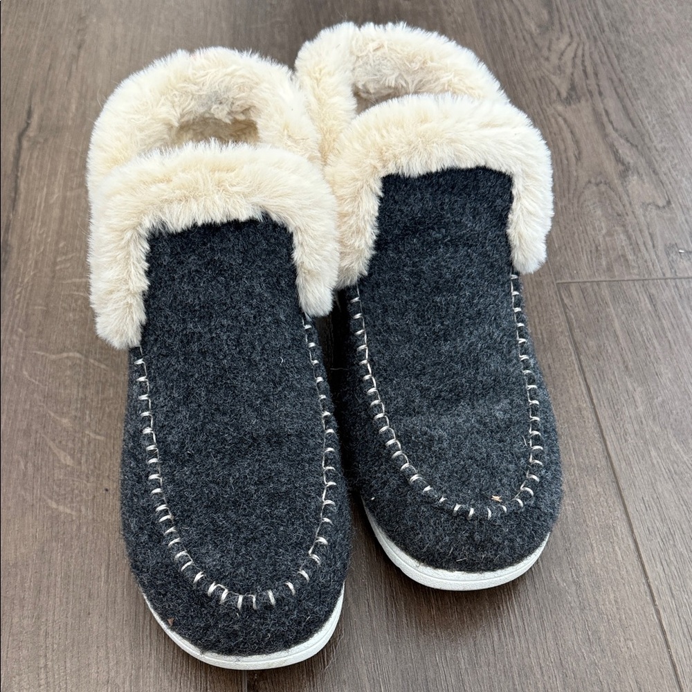 Cozy Gray and Cream Boots